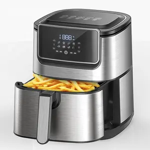 OEM supplier non stick baking stainless steak toaster oven 6 liter professional family size air fryer with rapid air circulation