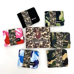 Bape Ape-Head Short Card Holder Short Camouflage Wallet