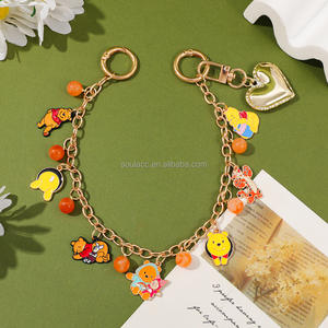 Chaîne de charme de sac bricolage personnalisé Animation japonaise dessin animé mignon <span class=keywords><strong>petit</strong></span> ours émail métal breloque porte-clés de sac pour la décoration de sac - Product Image 6