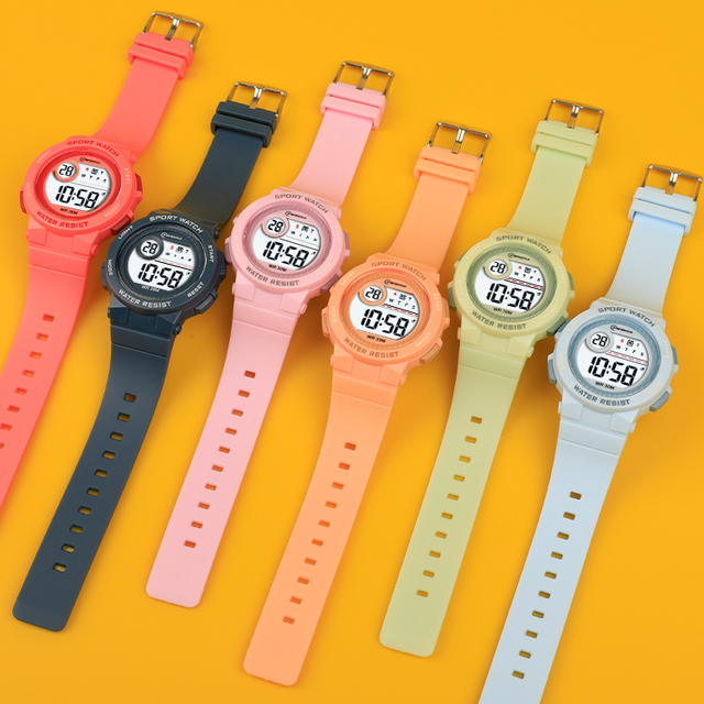 2023 Digital Watch Wholesale Low Price Macaron Color Waterproof Customization Digital Sports Watch