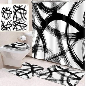 Assorted Print Forest Marble Polyester Shower <b>Curtain</b> <b>Bathroom</b> <b>Curtain</b> Digital Print Custom Print Waterproof Bulk Wholesale - Product Image 1