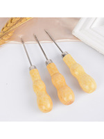 Aiguille à coudre manuelle portable en bois robuste pour réparation de chaussures, outil DIY simple pour percer les pneus