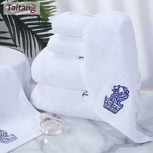 Bán Buôn Tùy Chỉnh Logo Khách Sạn & Spa Đồng Bằng Khăn Đặt 100% Cotton Khách Sạn Khăn Tắm - Product Image 5