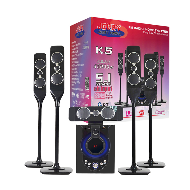 JERRYPOWER High Quality Atmos 5.1 Home Theatre Theater HI-FI Multimedia Speaker Wireless-surround System