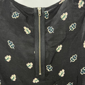 Impresión con cremallera Vestido dazy de alta calidad Camisetas de mujer Vestido Negro - Product Image 6