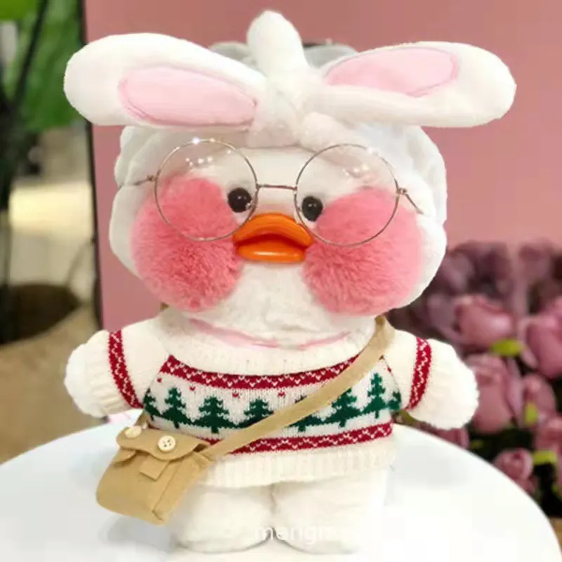 Drop-shipping Creative Stuffed Plush Toy Lalafanfan Cafe Mimi Duck Sweater Scarf Lalafanfan Duck Toy