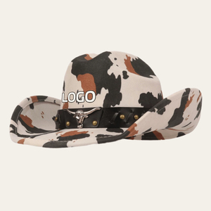 Sombrero Fedora <span class=keywords><strong>de</strong></span> Estilo Moderno y Económico, Unisex, <span class=keywords><strong>de</strong></span> Fieltro Suave, con Estampado <span class=keywords><strong>de</strong></span> Cebra y Leopardo, <span class=keywords><strong>en</strong></span> Oferta, Accesorio Casual para Exteriores, Sombreros <span class=keywords><strong>de</strong></span> Vaquero - Product Image 1