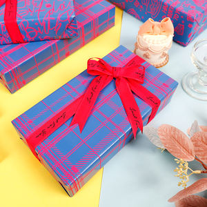 Rollo de papel de regalo con impresiones de neón brillante azul fluorescente de 80g al por mayor - Product Image 6