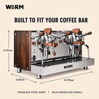 Mesin Pembuat Kopi Profesional WARM HCCG058 E61 Dua Grup Semi Otomatis untuk Kedai Kopi & Hotel