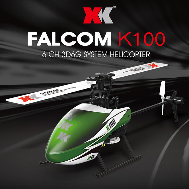 K100 3D/6G 6 Channels RC Aircraft Mini Flybarless Single Rotor Remote Control Helicopter Dual  Toys