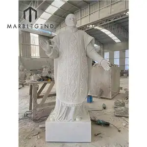 Customized White Marble Sculpture Polishing Historical Figure Marble Hand Carved Statue