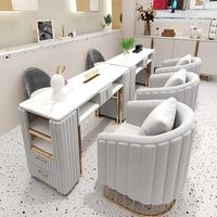 Ensemble table et chaise de manucure au design moderne pour salon de manucure, en métal, avec aspirateur et canapé de salon pour institut de beauté