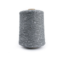 Fil de coton à paillettes de 3 mm, tendance, luxueux et élégant, pour le crochet de pulls, bonnets, écharpes, châles, robes et manteaux