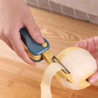 Éplucheur de cuisine simple et créatif 2026, multifonctionnel, pliable, à double lame, couteau à éplucher, râpe à carottes et concombres