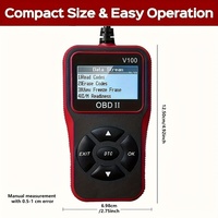 Nueva Herramienta de Diagnóstico Automotriz Multifuncional Portátil para Comercio Exterior, Lector de Códigos OBDII V100 con Pantalla de 2.4 Pulgadas, Versión en Inglés