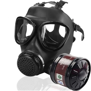Full <b>Face</b> Tactical Silicone Gas Mask Activated Carbon Filter Reusable 3-Layer Respirator for Organic/Vapor Protection Factory - Product Image 4