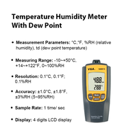 VA8010 Digital 4-Digit LCD Thermo-Hygrometer Dew Point High Precision Temperature Humidity Meter CE ROHS Certified 3 AAA Battery