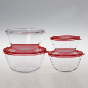 Boîte à déjeuner en verre transparent sans BPA, bento transparent pour repas, bento en verre avec couvercle en <span class=keywords><strong>plastique</strong></span>, vente en gros, ml - Product Image 3