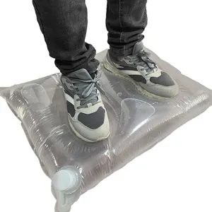 Sac à bavette aseptique de stockage personnalisé 10L 15L 20L transparent transparent porteur de charge liquide jus de vin sac dans une boîte avec distributeur à tirette