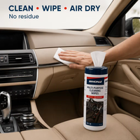 Lingettes de nettoyage de voiture multi-usages, non tissées, écologiques, biodégradables, sans dommages, portables, 4-en-1