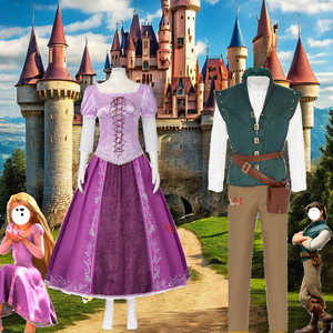 Conjunto <span class=keywords><strong>de</strong></span> Disfraces <span class=keywords><strong>de</strong></span> Halloween para Adultos, Disfraz <span class=keywords><strong>de</strong></span> <span class=keywords><strong>Rapunzel</strong></span> para <span class=keywords><strong>Mujer</strong></span>, Disfraz <span class=keywords><strong>de</strong></span> Flynn Rider para Hombre, Inspirado en Películas <span class=keywords><strong>de</strong></span> Televisión y Anime, Disfraz Completo para Juego <span class=keywords><strong>de</strong></span> Roles - Product Image 2