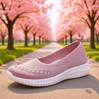 Chaussures plates décontractées en maille DN Spring pour personnes d'âge moyen et âgées, à enfiler.