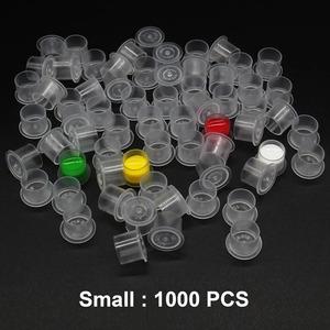 100pcs Self Stand Tattoo Ink Cups Disposable Clear <b>Makeup</b> Pigment <b>Holder</b> Caps with Stable Base - Product Image 4