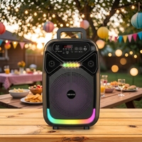 ABS-8105 Enceinte portable d'extérieur sur mesure 2026 Pro Global Sourcing avec lumière RGB en forme de U et poignée pour haut-parleur à son pur