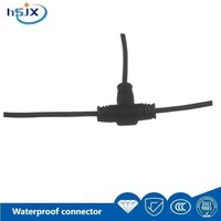 HE SHENG JIA XING Faisceau de câbles en T personnalisé IP67, connecteur étanche en nylon à 2/3/4 broches avec contact en cuivre pour éclairage LED