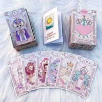 Vente en gros de cartes de tarot personnalisées, 78 cartes, couleurs pastel, jeu de tarot moderne, guidance spirituelle mystique, cartes de divination, papier, portable, OEM, ODM