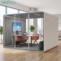 Cabine de réunion acoustique pour les équipes dans les coworking australiens avec isolation phonique, ventilation, LED et USB