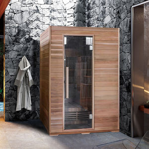 Nouveau design 2026 : Sauna infrarouge lointain <span class=keywords><strong>2</strong></span> personnes, <span class=keywords><strong>spa</strong></span> en bois de cèdre rouge naturel avec contrôle intelligent pour la maison et l'hôtel - Product Image 1