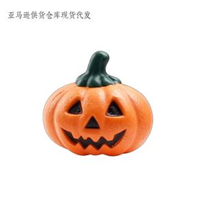 Statue de citrouille en résine personnalisée noire, orange, violette, verte, décoration d'Halloween <span class=keywords><strong>Jack</strong></span>-O'-Lantern pour la maison, fête, artisanat, ornement - Product Image 1