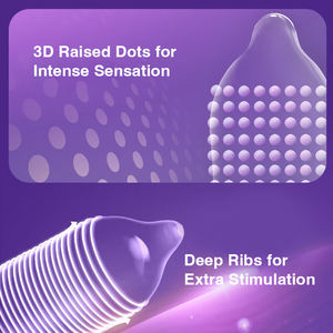 China Top profession elle Sex produkte Hersteller OEM Kondome Ultra Ribbed Kondome für Ultra Stimulation - Product Image 3