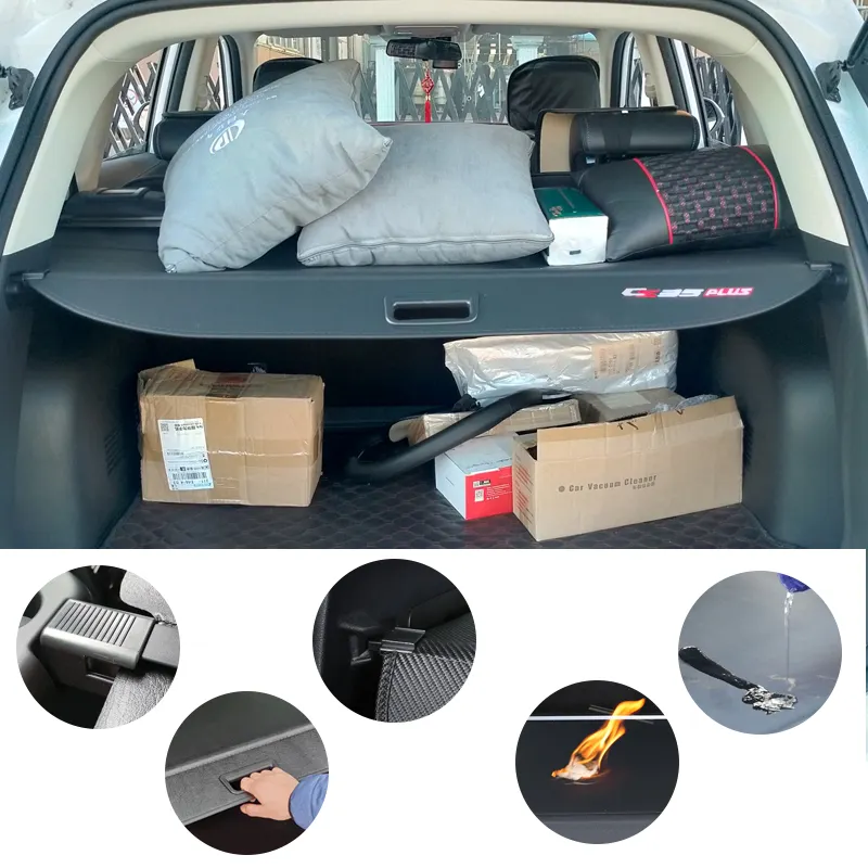 Car Trunk Rear Cargo Cover Luggage Carrier Curtain Retractable For Changan  UNI-K