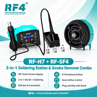 Station de Soudage Professionnelle 2-en-1 RF4 H7 + SF4 et Aspirateur de Fumée Directionnel à Flux d'Air pour Travaux de Soudure