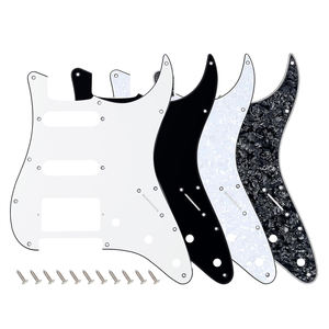 Placa de protección estilo ST de 4 colores al por mayor 11 agujeros 3 capas HSS estándar <span class=keywords><strong>Stratocaster</strong></span> guitarra eléctrica Scratch Plate Pickguard - Product Image 1