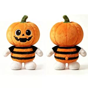Halloween-Kürbis Plüschfigur Spielzeug Weiche Gefüllte Halloween-Puppe Fledermaus-Hexen-Kostüm Geschenk Dekoration - Product Image 4