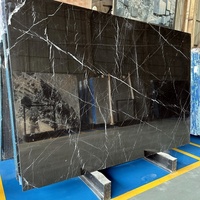 Pierre noire populaire espagnole Design classique et contemporain Grande dalle Carreaux de pierre de marbre naturel Noir