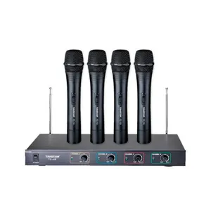 Takstar mikrofon nirkabel profesional, sistem mikrofon Digital VHF TC-4R untuk konferensi pidato Karaoke