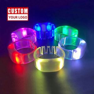 Bracelets LED personnalisés avec logo promotionnel pour événements - 15 couleurs LED, portée de contrôle de 400 m, utilisation pour les fêtes - Product Image 4