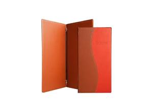 ปกเมนู PU สีน้ำตาล ขนาด A4 ปกเมนูแบบกึ่งแข็ง พร้อมสายรัดยางยืด ปกเมนูหนังเทียม สำหรับร้านอาหาร โรงแรม - Product Image 2