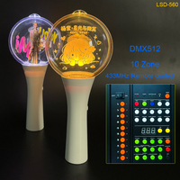 Projecteur portable personnalisé ABS+PS 15 couleurs LED RGBW 433MHz, autonomie 5-8 heures, télécommande sans fil 800M, programmation DMX, éclairage spectaculaire