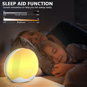 Despertador Inteligente FZ05 con Luz de Amanecer Simulada, Luz Nocturna Colorida, Alimentación USB, Forma Rectangular - Product Image 4