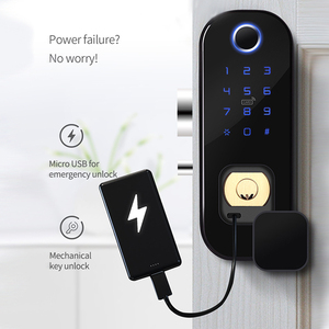 TTlock Haute Sécurité Double Face Empreinte Digitale Mot de Passe Serrure Intelligente Bois et Acier Porte pour Maison Hôtels WiFi Connecté Clé en Aluminium - Product Image 5