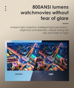 Ryingtech y2pro מלא 1080p הוביל מקרן lcd מקרן lcd 8 אנדרואיד rom 9 <span class=keywords><strong>wifi</strong></span> 6 4k מקס רזולוציה מקס תיאטרון ביתי נייד חכם 800 - Product Image 4