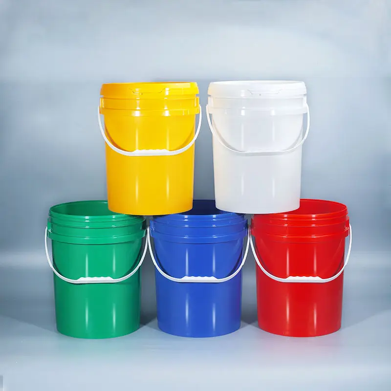 Cubo de plástico de 5 litros, 10 litros, 20 litros, grado alimenticio, contenedor seguro para palomitas de maíz, venta al por mayor