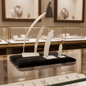 Étui de présentation de bijoux carré moderne en acrylique personnalisé inhabituel et luxueux, un moyen élégant de présenter vos pièces précieuses - Product Image 6