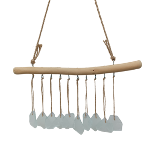 Decoración de Vidrio Marino y Madera Flotante para Balcón, Estilo Bohemio Moderno Minimalista, Irregular, con Acabado Arenado, Hecho a Mano, para Envío Directo - Product Image 3