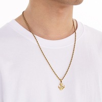 Collier ancre en acier inoxydable MECYLIFE, bijoux classiques pour homme, pendentif ancre, bijoux de navigation, cadeau